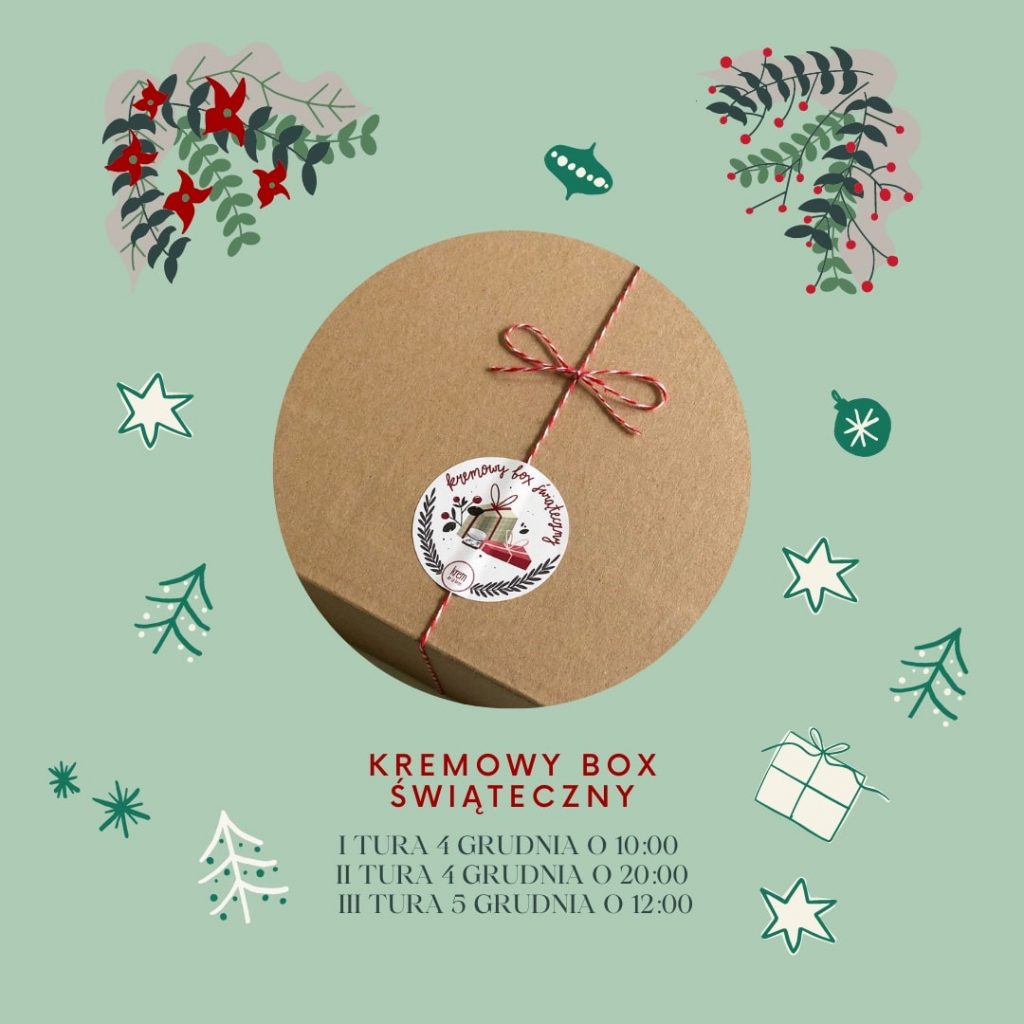 Kremowy box świąteczny