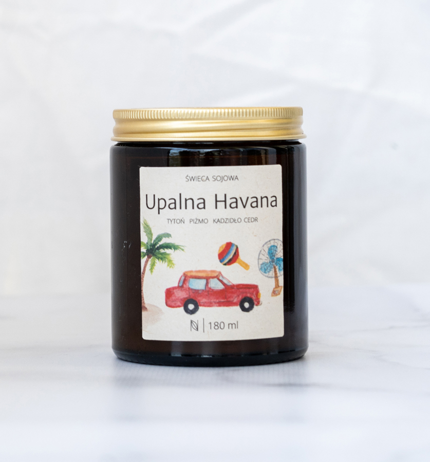 Świeca Sojowa Upalna Havana NAMIESZANE (180ml)