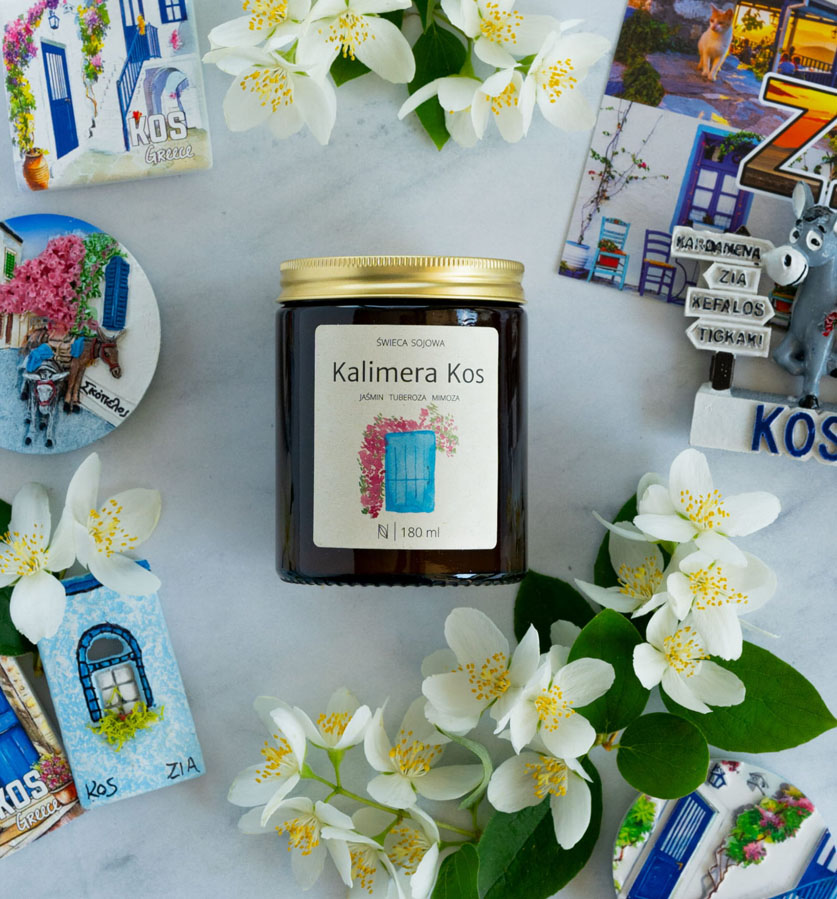 Świeca Sojowa Kalimera Kos NAMIESZANE (180ml)