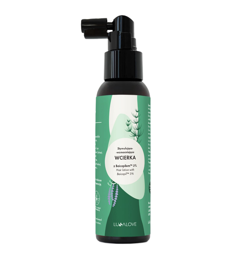 LULLALOVE Stymulująco-Wzmacniająca Wcierka z Baicapilem 3% (100ml)